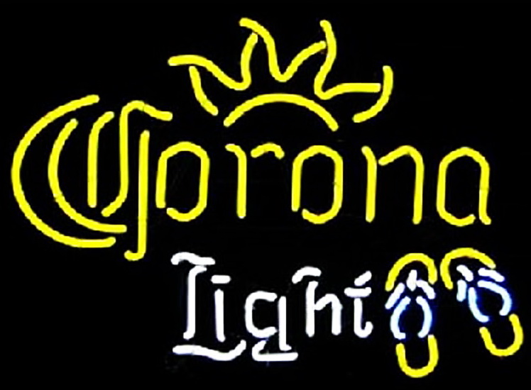 Corona Light Beach Shoes Neon Sign